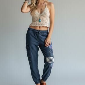 Vintage Havana Black Distressed Joggers